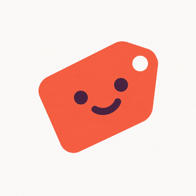 iBazo smiling price-tag logo